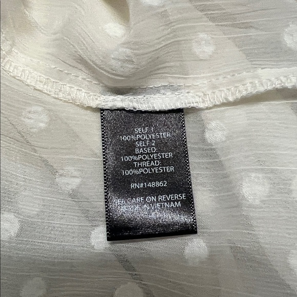 TORRID- Ivory Chiffon Eyelet Blouse - Picture 4 of 7